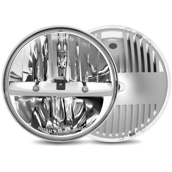 Luz para Vehículo UNI-SHINE Faros LED Cromados de 7" Haz Alto/Bajo