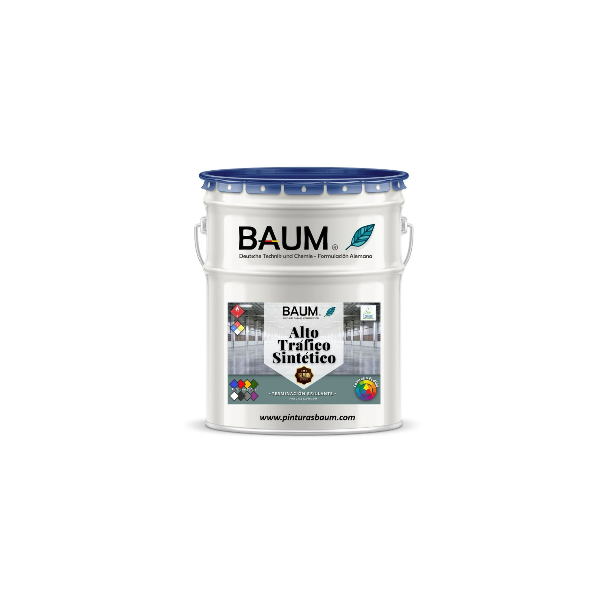 Baum - Pintura Alto Trafico Solvente “rojo Colonial” (galón 4 L) /brizz