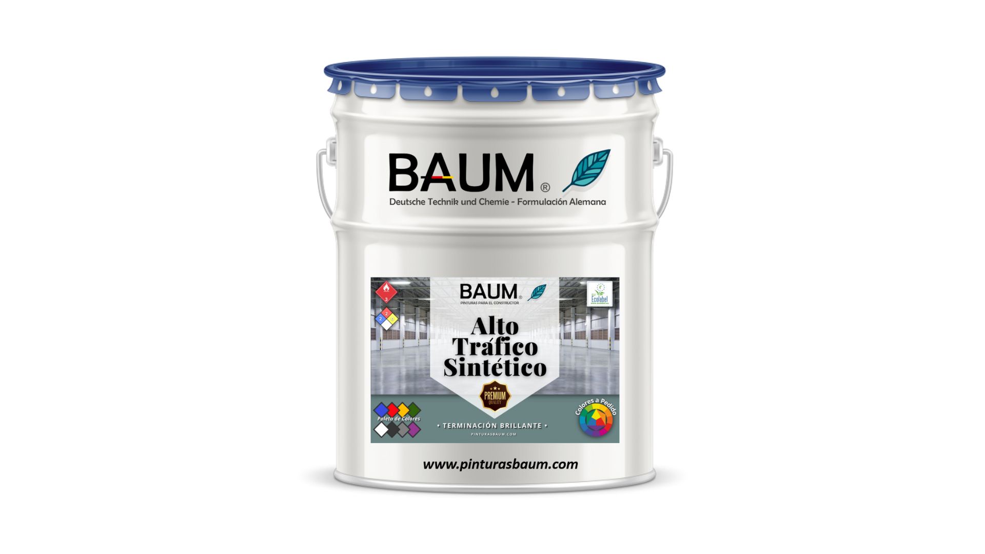 Baum - Pintura Alto Trafico Solvente “Gris” (Galón 4 L) /Brizz