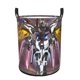 thumbnail image 1 of Mobile Suit Gundam SEED Freedom Cesta de lavandería de gran capacidad redonda con asa, bolsa para ropa sucia plegable, almacenamiento para dormitorio, baño y lavadero 44x35 cm, 1 of 6