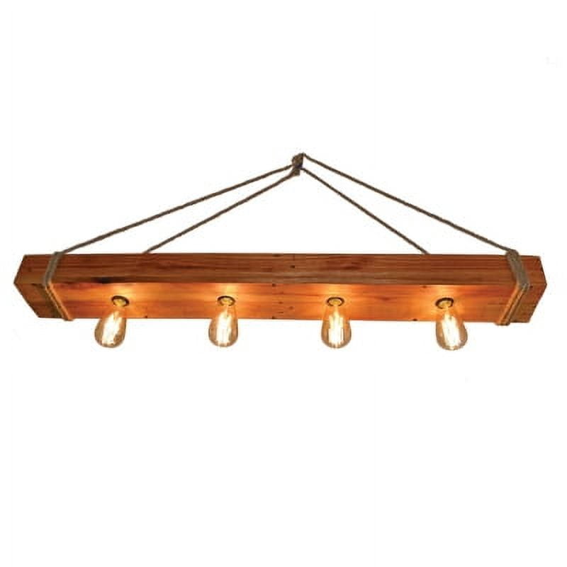 Hb Led - Lámpara Cielo Madera Robusta 4 Ampolletas