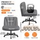 thumbnail image 5 of Silla de oficina giratoria con ruedas FelixKing Criss Cross, gris terciopelo, 5 of 8