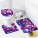 thumbnail image 4 of Jem y Las Hologramas-theme 4-Piece Shower Curtain Set with Rugs, Waterproof Bathroom Decor Set Includes Bath Mat, U-Shaped Rug, Toilet Lid Cover and Curtain with Hooks, 4 of 6