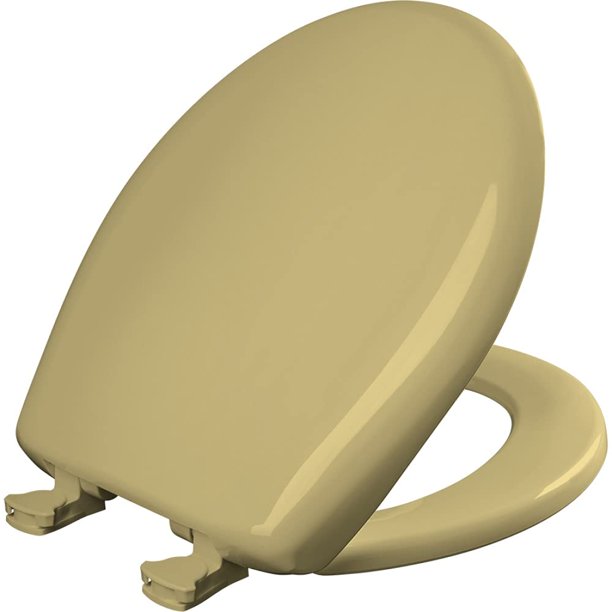 Asiento de Inodoro Bemis Classic Colors con Cierre Suave Redondo Color Oro Cosecha