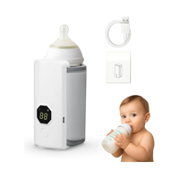 Genérico - Calentador De Biberones Portátil Recargable Blanco Para Bebé
