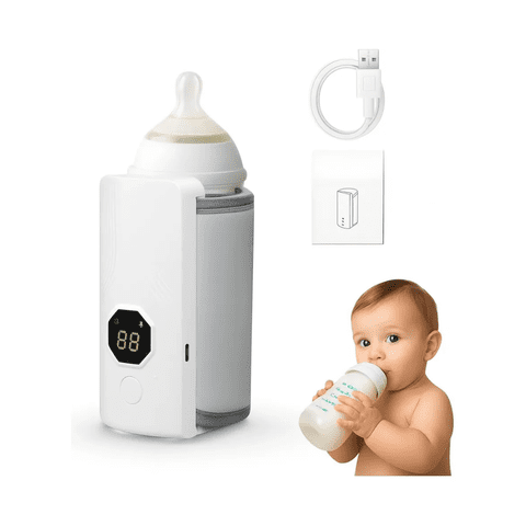 Genérico - Calentador De Biberones Portátil Recargable Blanco Para Bebé