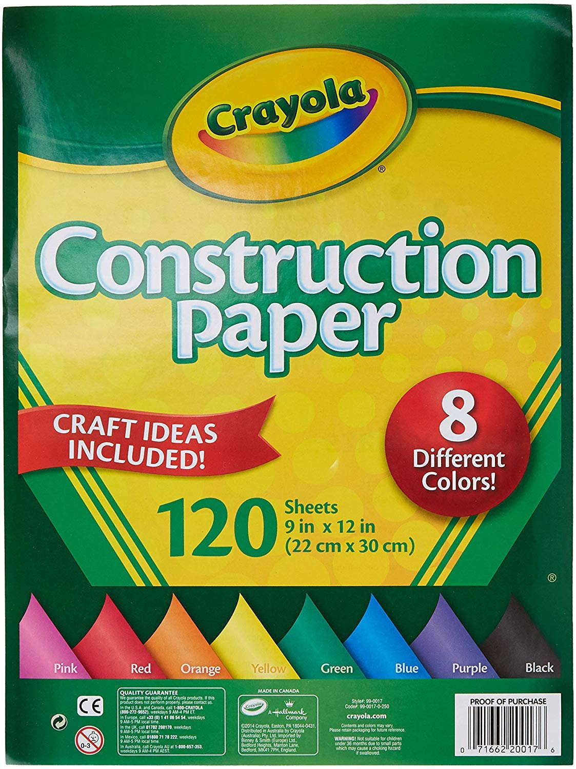 Papel De Construcción Crayola 120 Hojas