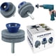 thumbnail image 1 of Afilador de cuchillas de corindón para cortacésped (2021), universal, compatible con cualquier taladro eléctrico o manual, con muelas de doble capa, fácil de usar y resistente a los daños (gris)., 1 of 7