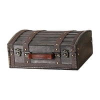 Magideal - Del Tesoro, Caja Decorativa De Madera, Regalo Para Decoración Del Hogar, Escritorio Multifuncional, Estilo Vintage, Organizador De Recuerdos, Gris