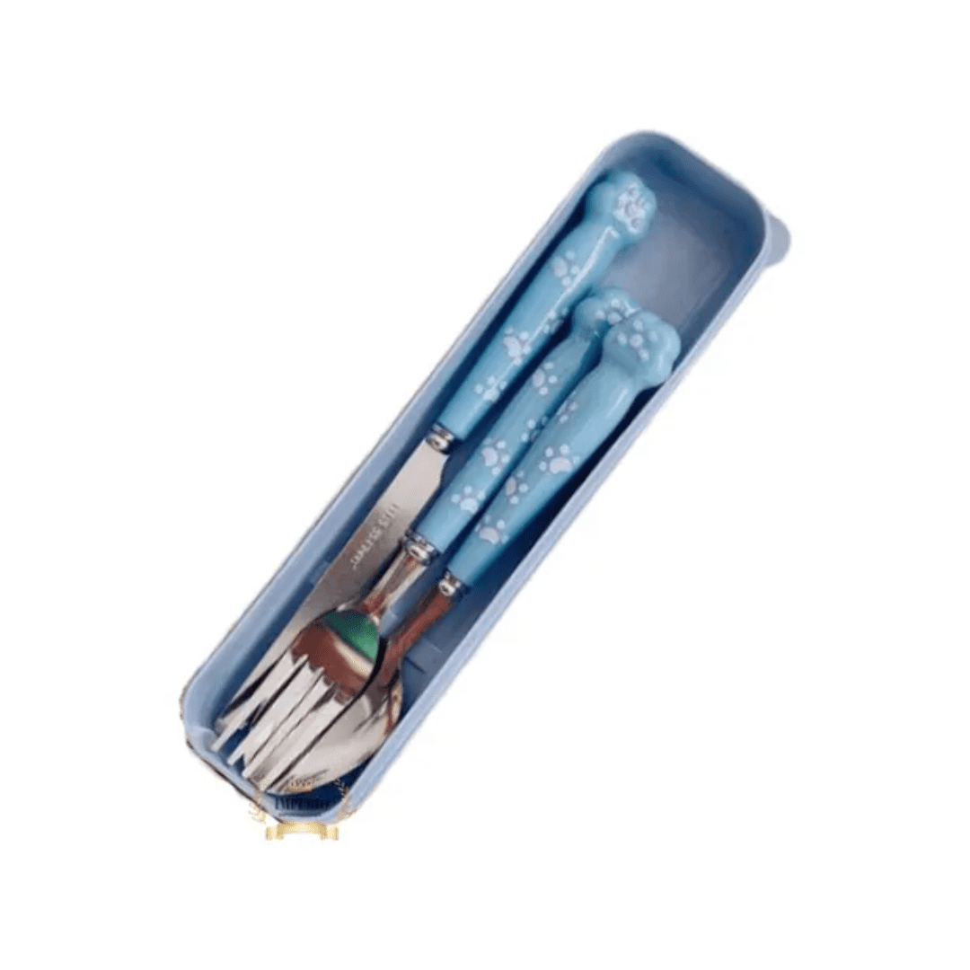 Genérico - Set Cubierto Portátil Camping Colegio Trabajo