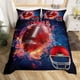 thumbnail image 1 of Christm-as Trees D-u-t Co-ve-r Queen Size Sa-nta Claus- and Snowman Comfort-er Cover with 2 Pillow-case for Te-ens Adults Kids S-tarry Sky Be-dding Set Snow Sc-ene Brea-thable 3 Pieces D-ecorative, 1 of 5