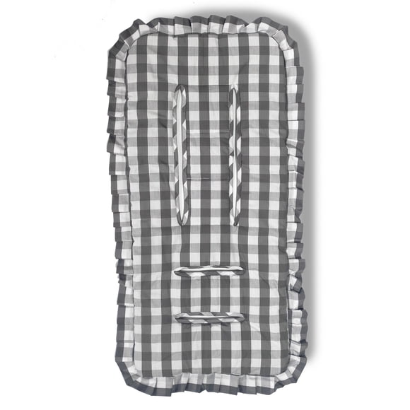Cojín Universal Coche Paseo Diseño Cuadros gris