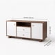 thumbnail image 4 of Rack Tv 120x30x58cm 2 Tiras 2 Puerta Melamina Homer Design Marrón, 4 of 7