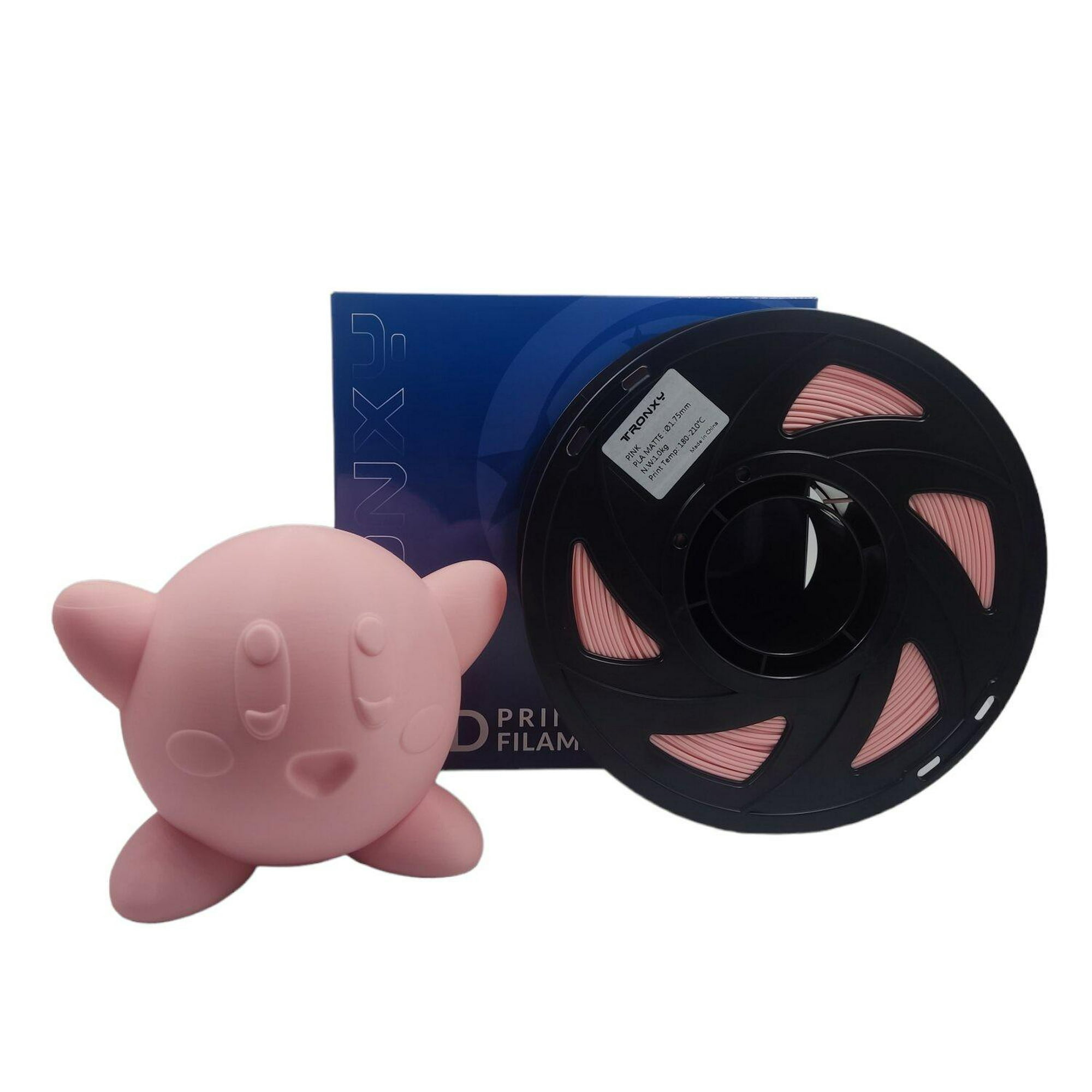 Tronxy - Filamento 3d Pla Mate De 1.75 Y 1 Kg Rosado