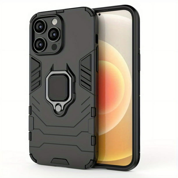 Shockproof Armor Case for iPhone: Protect Your Phone with Shockproof Coque Cover & Ring Holder Stand!