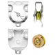 thumbnail image 3 of Polea de montaje en pared QWORK, 6 unidades, ranura en V de 1,5 cm, para cables de 3/8, 3 of 8