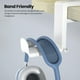 thumbnail image 5 of Soporte ajustable para auriculares - Soporte para auriculares de juegos de PC con giro de 360 grados, colgador con abrazadera para debajo del escritorio, organizador con clip para cables - Blanco, 5 of 7