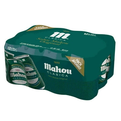 Cerveza Clásica 4.8° Pack 12 Lata 12 Un Mahou