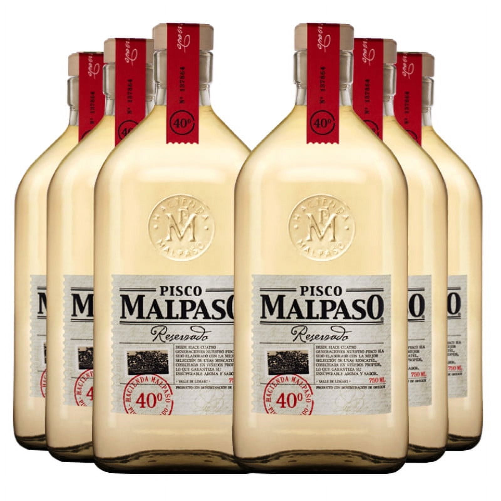6 Piscos Reservado, 700 ml, 40% | Lider