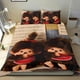 thumbnail image 1 of Monchhichi Conjunto de sábanas temático, trío de piezas, cómodo y amigable con la piel, diseño único, regalo de decoración para el hogar para familiares, amigos y fans,173X218cm, 1 of 6