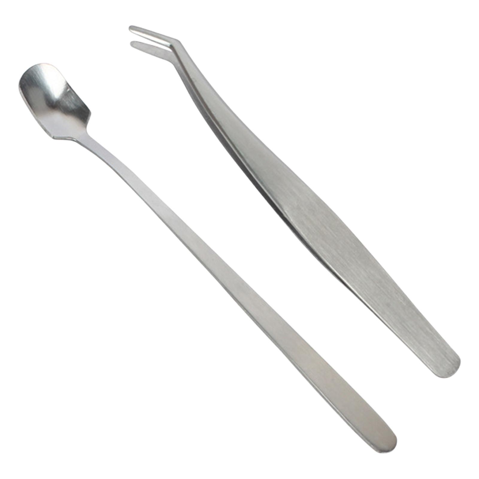 Bothyi - 2 En 1 Vela Pinzas Cuchara Herramientas Vela Accesorios Set Plata