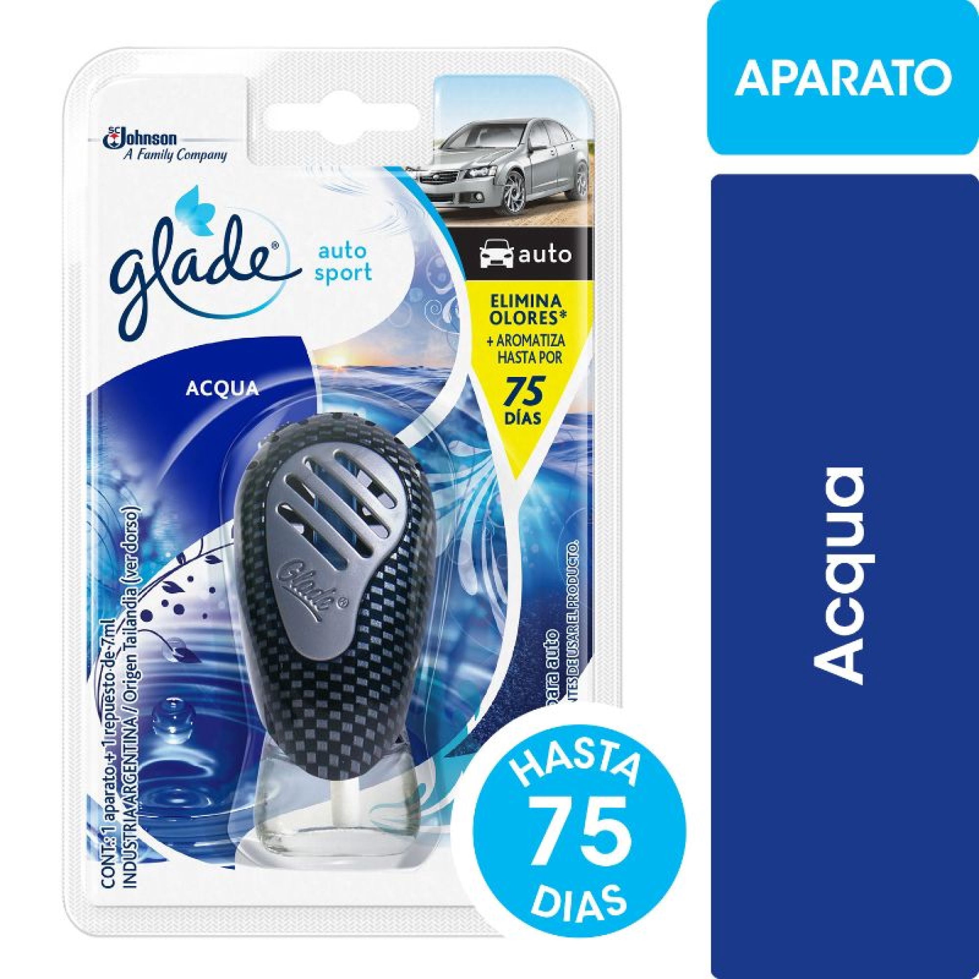 Aromatizante Autosport Aqua Aparato 7 ml Glade