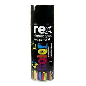 Rex - Pintura En Spray Uso General Secado Rápido 400Ml Negra