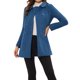thumbnail image 1 of INSPIRE CHIC Abrigo de Mujer con Cuello Peter Pan Doble Botonadura Abrigo de Invierno Trinchera Pea Coat Gris Oscuro Azul M, 1 of 6