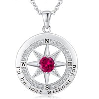 Collar Heshpaws Compass Necklace Piedra De Nacimiento