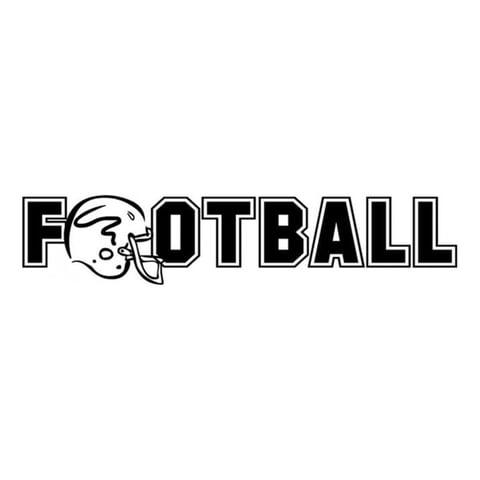Rienda Libre Graphics - Decomural American Football Logo Sports Ws-15074
