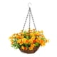 thumbnail image 2 of Canasto Colgante De Flores Artificiales Para Decoración, Planta Colgante Para Césped, Balcón, Patio, Naranja, 2 of 3