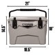 thumbnail image 4 of Nevera portátil Fatboy 19 L gris, 20 cuartos, de pared rígida, 4 of 9