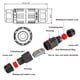 thumbnail image 4 of Conectores de cable Andefu de 2 pines impermeables IP68, paquete de 4, 4 of 7