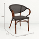 thumbnail image 4 of Pack de 4 Sillas Bistro Parisina  Textileno con reposabrazos - Café Oscuro, 4 of 7