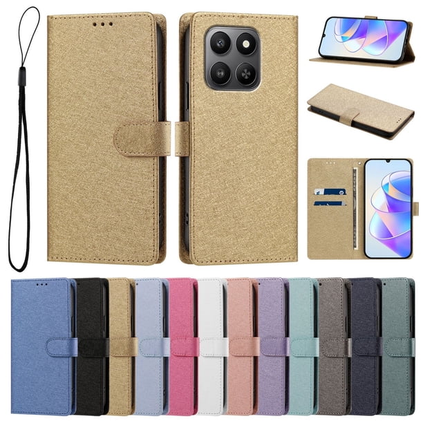 Cartera Funda para Honor 400 Smart Carga Inalámbrica, Dorado