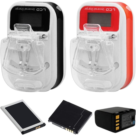 Cargador universal VizGiz para baterías Li-ion 3.6V/3.7V 2 unidades con LCD
