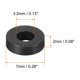 thumbnail image 3 of Ofertas Únicas Arandela separadora redonda de nailon 3.2mmx7mmx20mm sin rosca para tornillos M3 Negro 100 piezas 3.2mmx7mmx2mm, 3 of 5