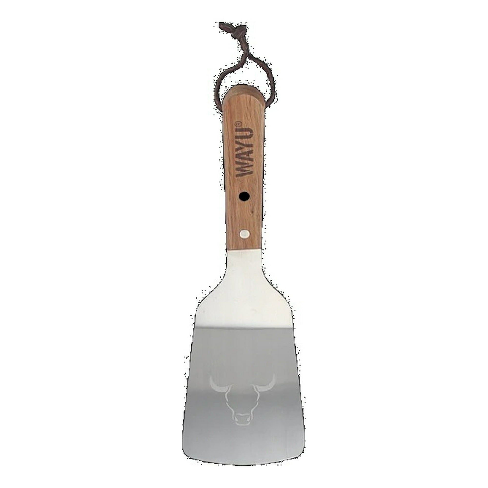 Wayu - Espátula De Cocina Acero Inoxidable Mango Madera 31cm Asado