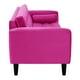 thumbnail image 3 of Sofa Retro 3c + 2 Pouf Felpa 00 Fucsia, 3 of 6