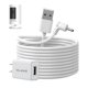thumbnail image 1 of Cable de carga OLAIKE de 5 m/16 pies con adaptador de corriente continua para batería Ring Stick Up Cam de tercera generación/segunda generación, enchufable, 1 of 7