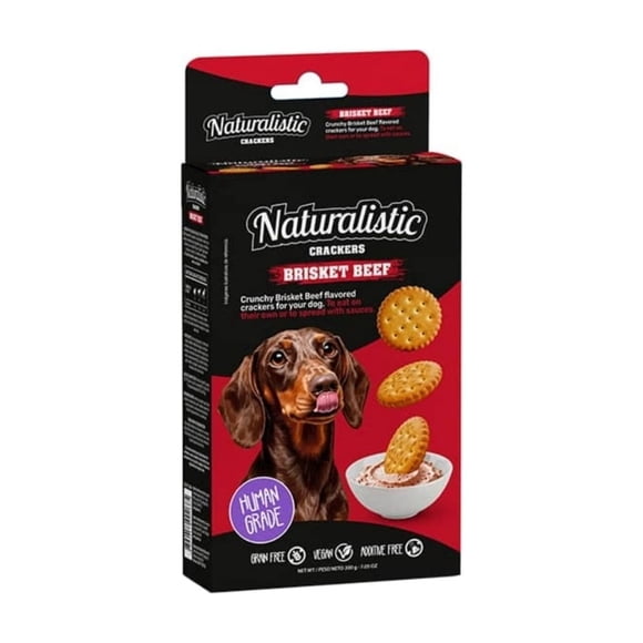Naturalistic Perros Galletas Crackers Brisket Beef 200 Grs