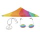 thumbnail image 4 of 3 piezas signo de la paz hippie colores collar fiesta cosplay joyería conjunto collar 2, 4 of 5
