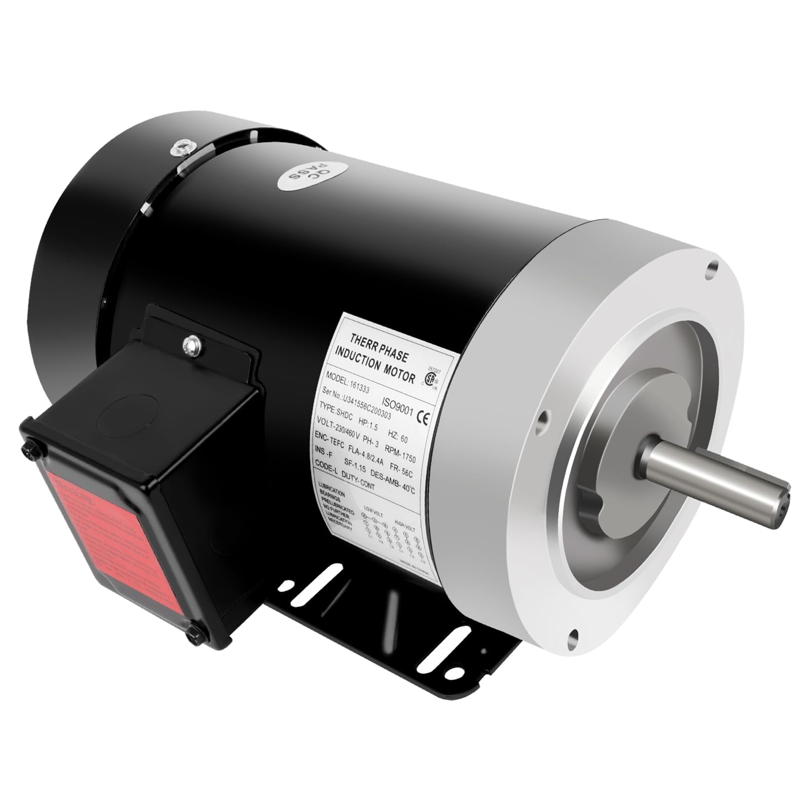 Motor Eléctrico Fahkns 1.5hp 1725 Rpm 230/460v 60hz Trifásico 56c