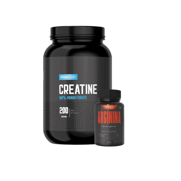 Pack Creatina monohidrato 1 kg + Arginina Primetech