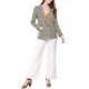 thumbnail image 3 of INSPIRE CHIC Blazers de regreso a clases para mujeres, solapa con muesca, manga larga, un botón, blazer de cuadros, negro L, 3 of 7