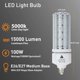 thumbnail image 2 of Bombillas LED tipo maíz ZP, 100 W, 5000 K, luz diurna, 15 000 lm, paquete de 2, 2 of 7