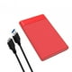 thumbnail image 3 of Caja SSD Para Disco Duro Externo De 2,5 Pulgadas Con Cable USB Soporte Ligero Rojo, 3 of 5
