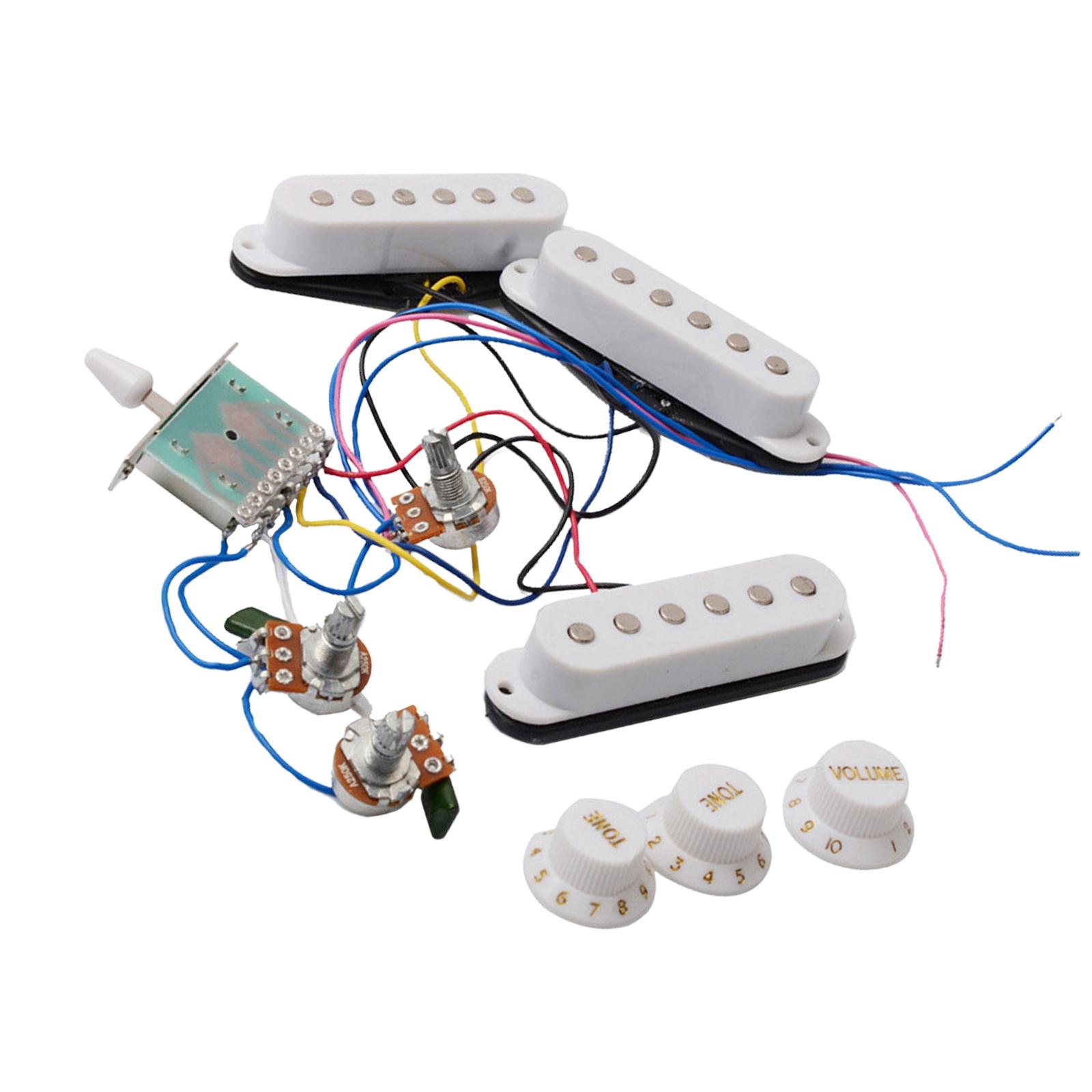 Bothyi - Juego De Pastillas De Guitarra Pastilla Pasiva 250K Para Accesorio De Guitarra Eléctrica St Blanco