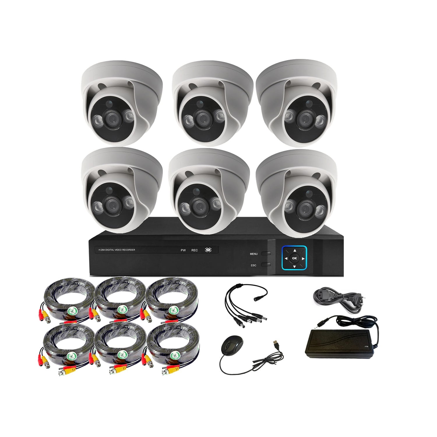 Vipa - Kit 6 Cámaras De Seguridad Interior Hd 1mp - I60l