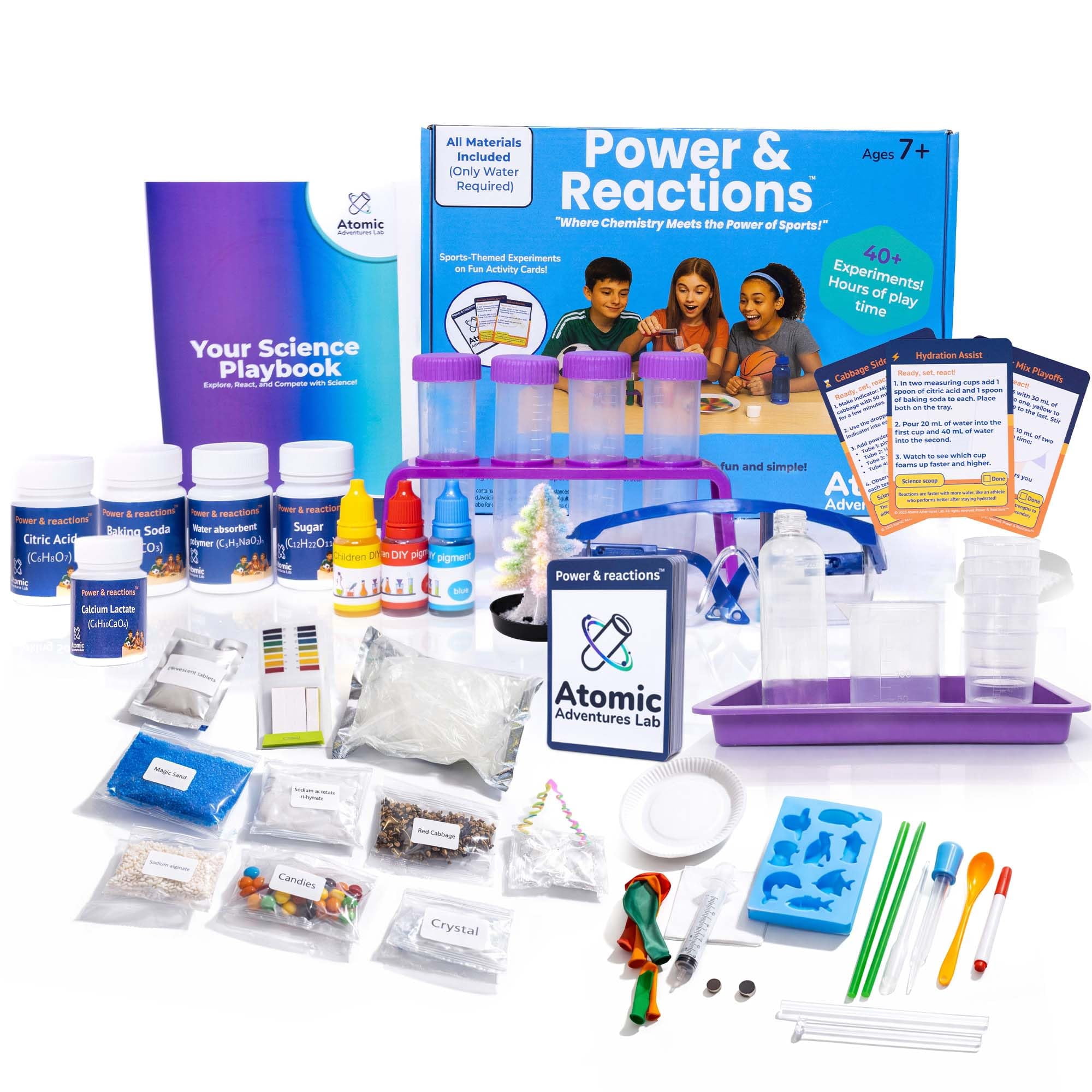 Kit de ciencia Atomic Adventures Lab Power & Reactions para niños de 7 ...